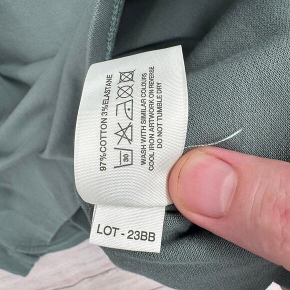 Diesel Jeans Short Sleeve Polo Shirt Mens XL Green Striped Collar - Picture 8 of 10